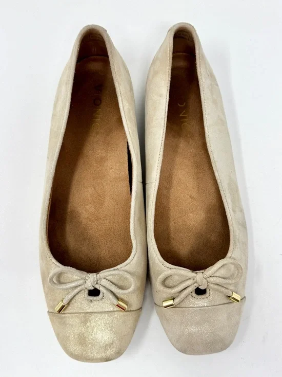 Vionic Klara Ballet Flats – Gold Metallic Leather - Picture 4 of 10